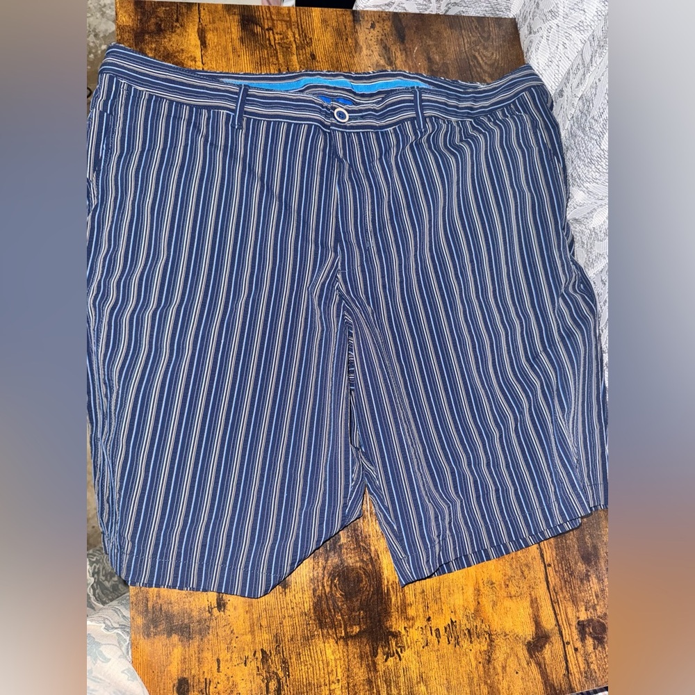 Tommy Bahama Blue Striped Flat Front Men’s Shorts